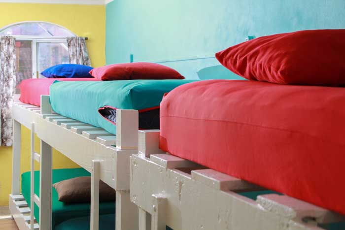 Dormitorio Mixto en el Hostal de Playa Del Carmen